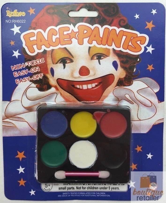 FACE PAINT Costume Party Non-Toxic Palette Clown Dress Up Make Up Halloween