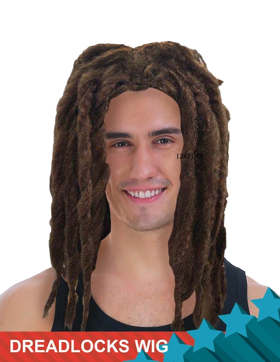 DELUXE DREADLOCKS WIG Rasta Costume Fancy Dress Reggae Halloween - Brown