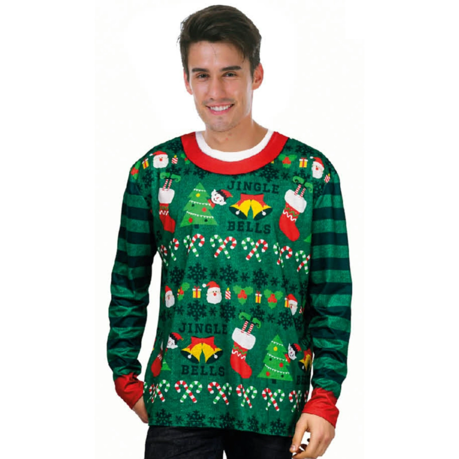 Adult Green Christmas Sweater Top - One Size