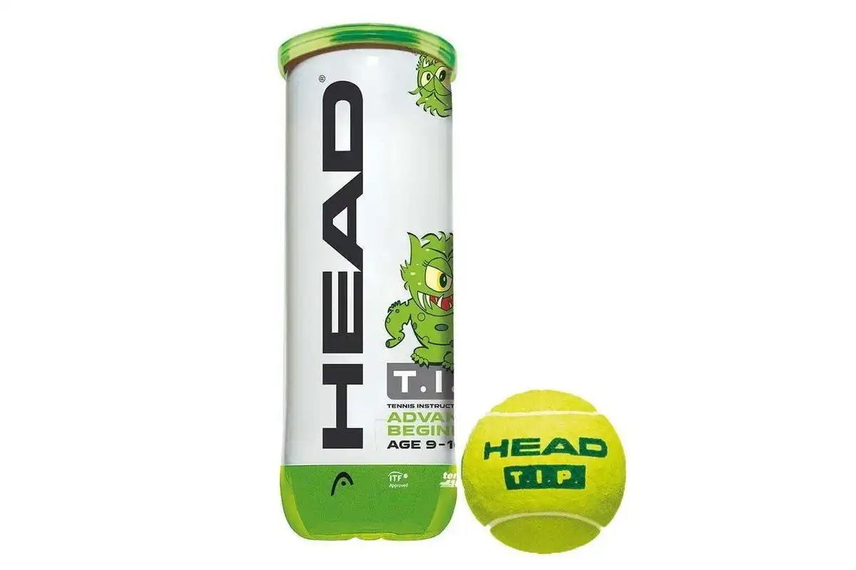 Head Tip 3 Green Pressureless Tennis Balls - Age (9 Years - 10 Years)