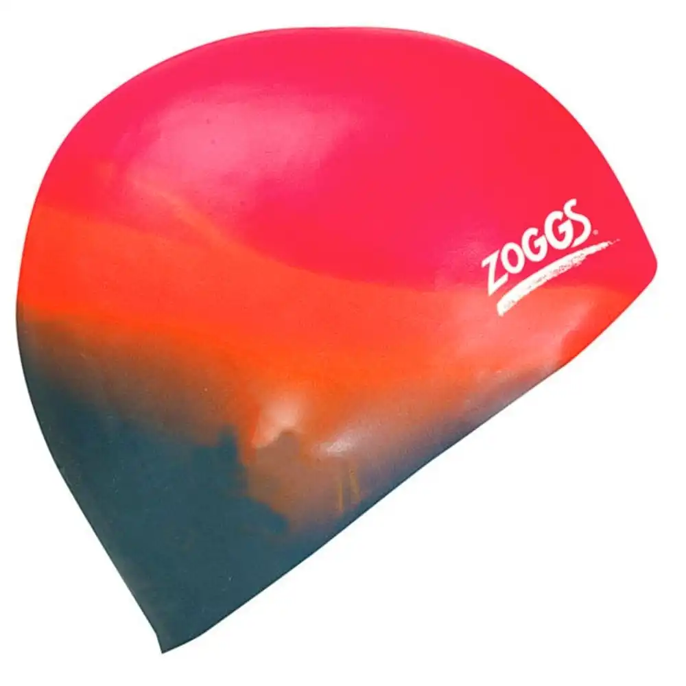 Zoggs Silicone Swim Cap Swimming Hat - Assorted Multi-Colour