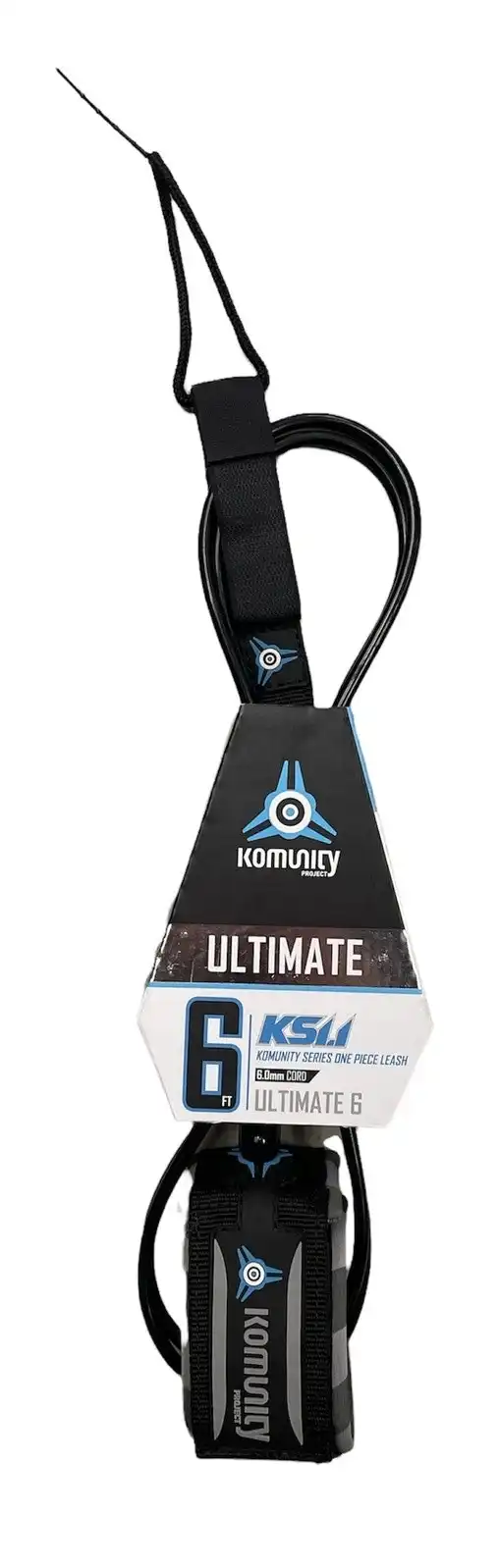 Komunity KS 1-1 6ft Ultimate Super Comp Leash Surfboard Legrope Leash Surf Surfing Leg Rope Leggie