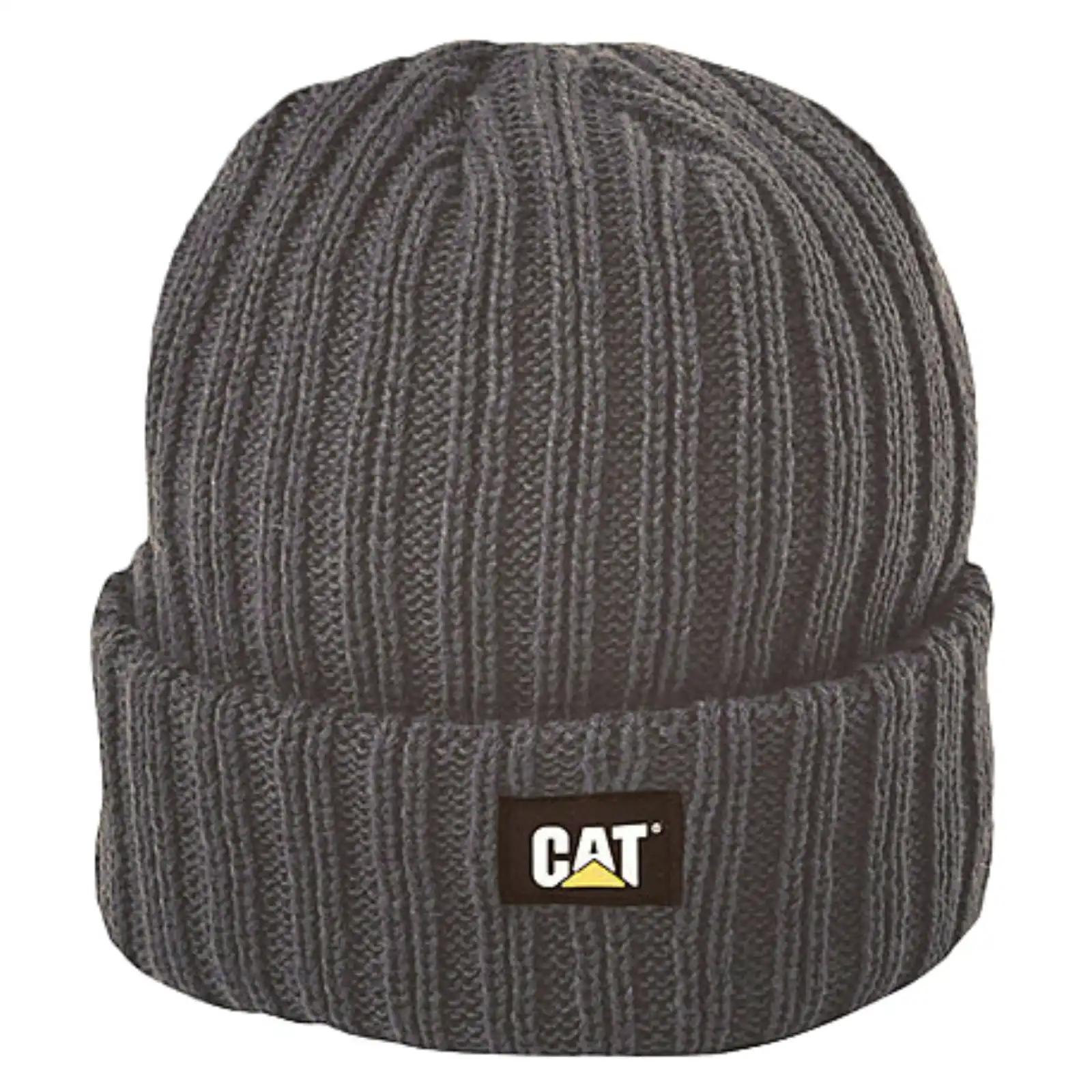 Caterpillar Rib Watch Beanie Hat Cap Warm Winter Knit - Graphite