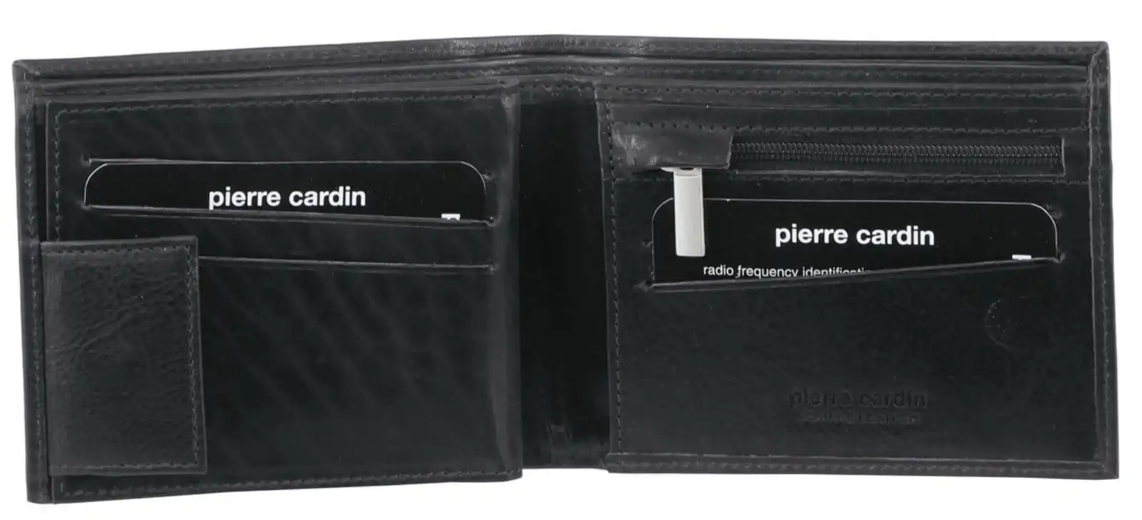 Pierre Cardin Mens Soft Rustic Leather RFID Protected Wallet - Black