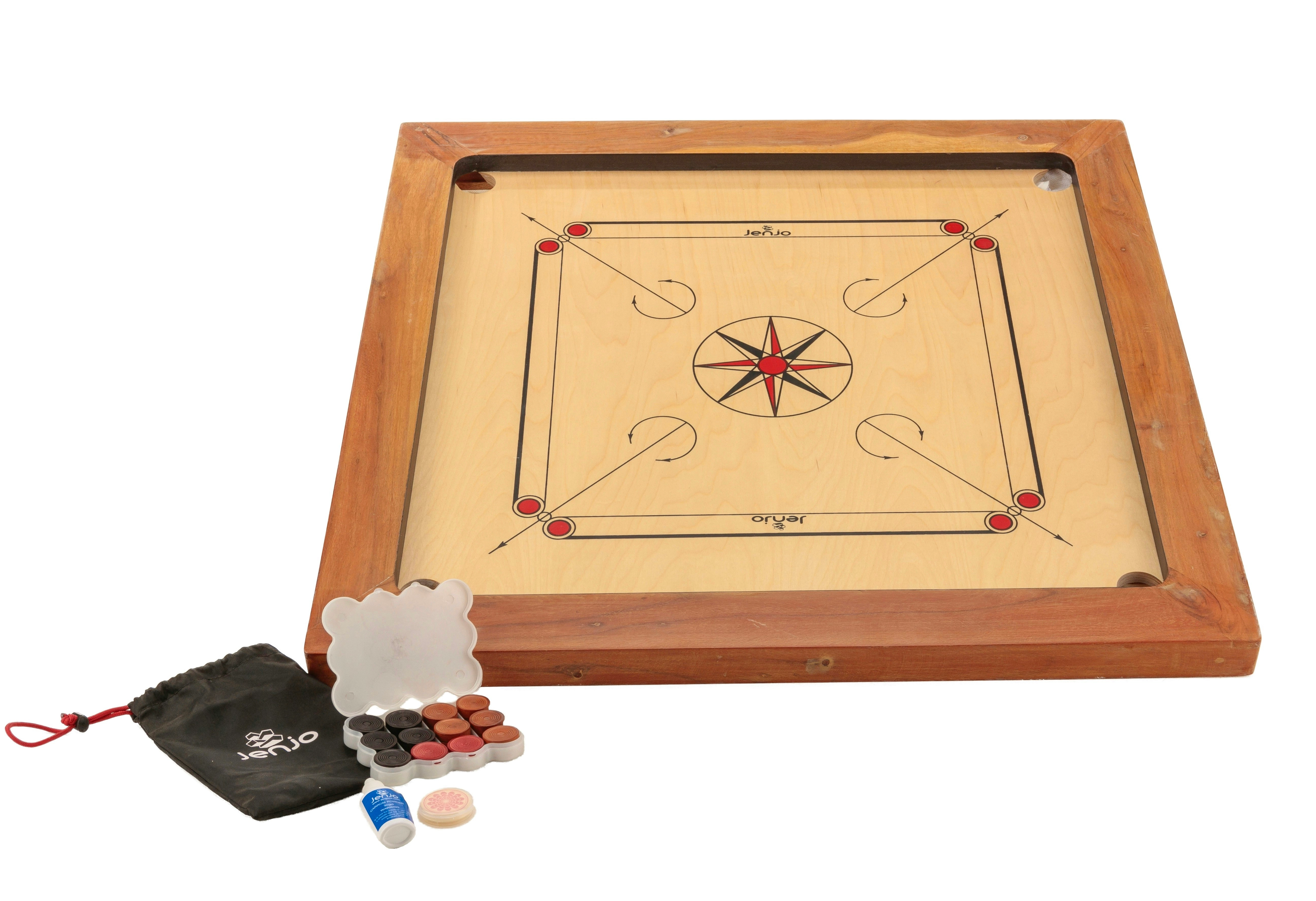 87x87cm Plywood Championship Carrom Board with 74x74cm Internal Playing Area