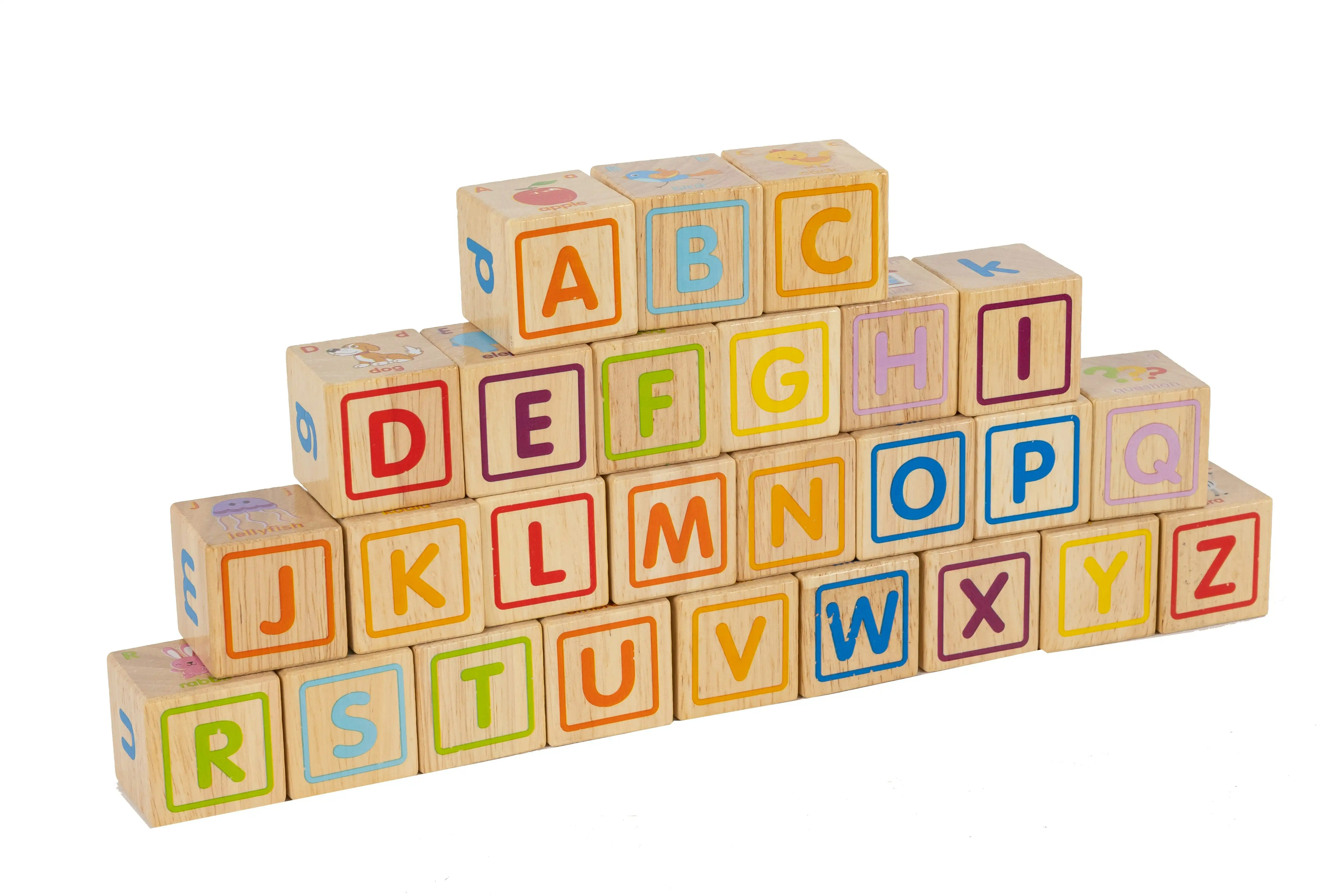 ABC Building Blocks With Animals & Symbols 4cm Diameter