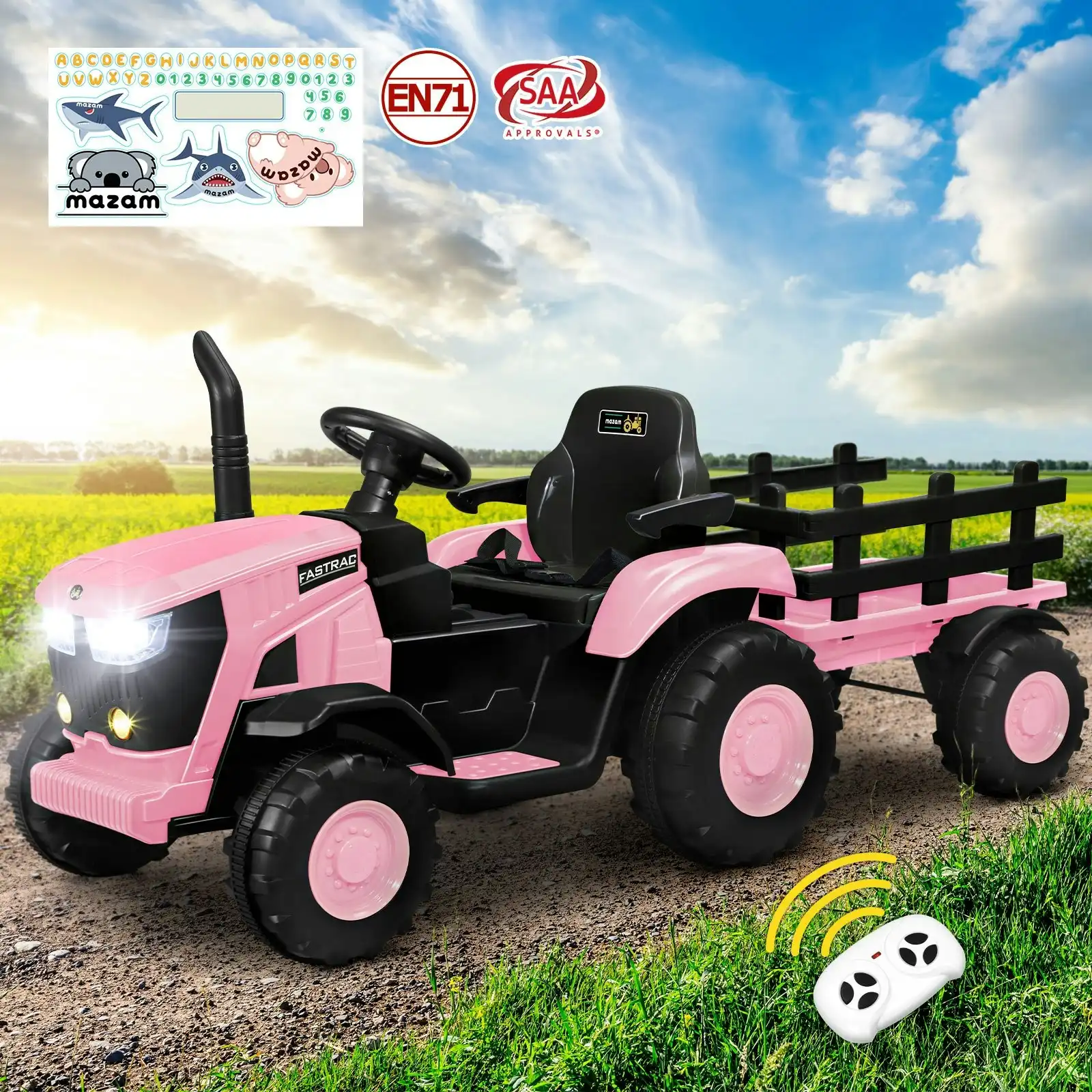 Mazam Kids XL Ride On Tractor Toy Battery Electric Operated Car Remote Toddler