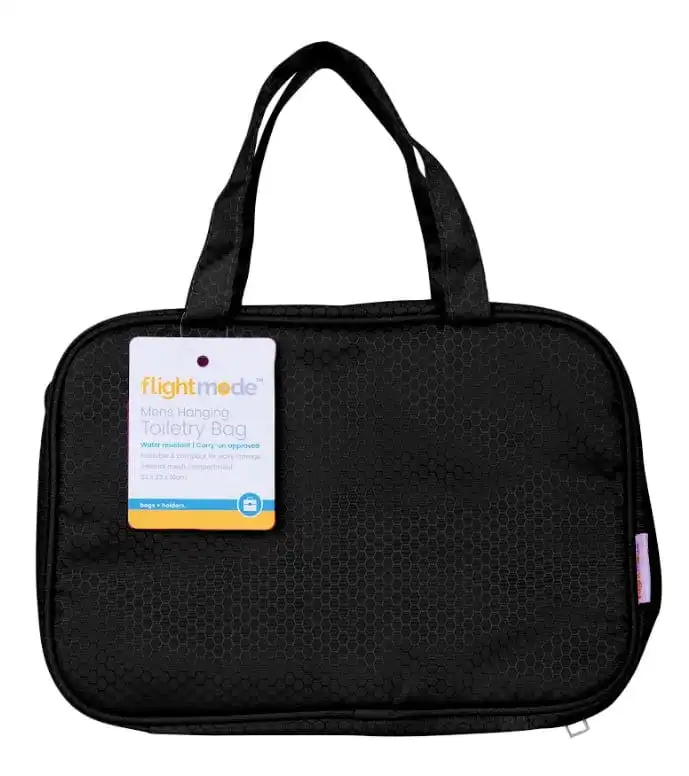 Travel Waterproof Hanging Toiletry Bag - Black