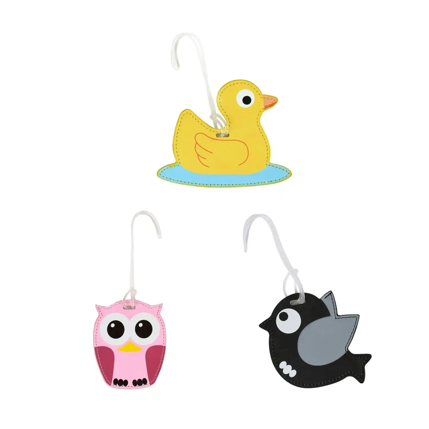 Flightmode PU Kids Luggage Tags Set of 3