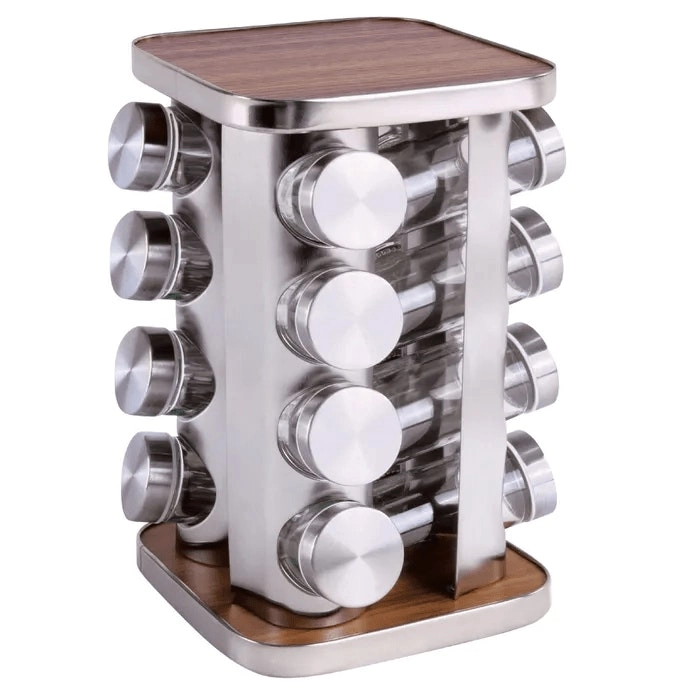 Clevinger 16 Piece Rotating Spice Rack Organiser Set