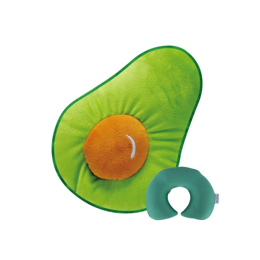 2 Ways Reversible Microfibre Travel Pillow-Avocado/Watermelon