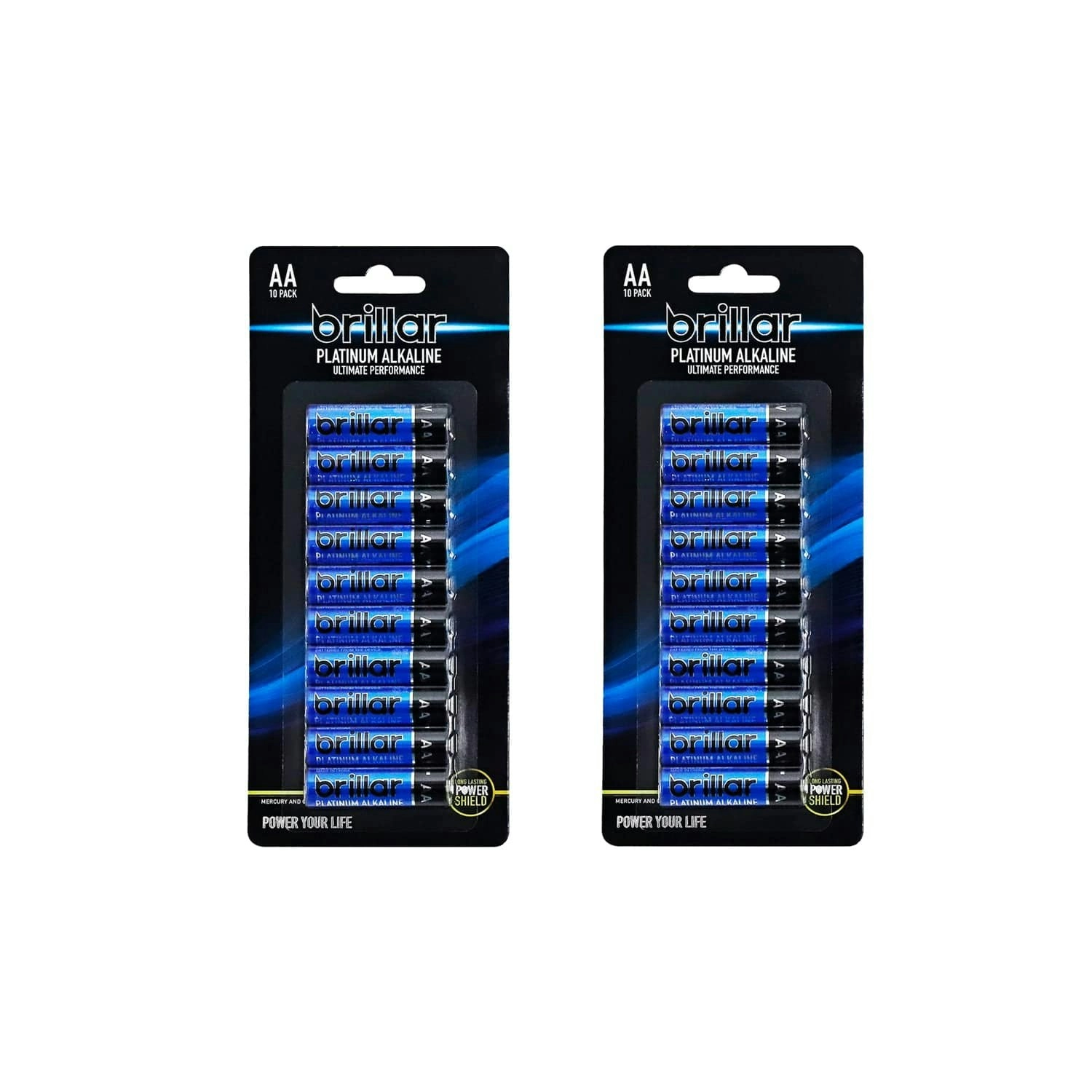 2x Brillar AA Platinum Alkaline Batteries 10pk