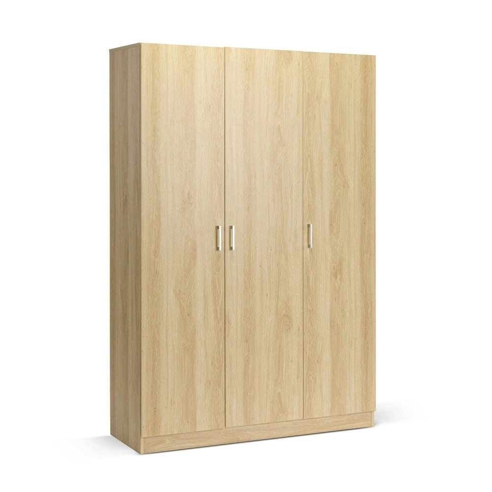 Design Square Monica Large Cupboard Multi-purpose Tall Storage Cabinet 3-Doors - Oak