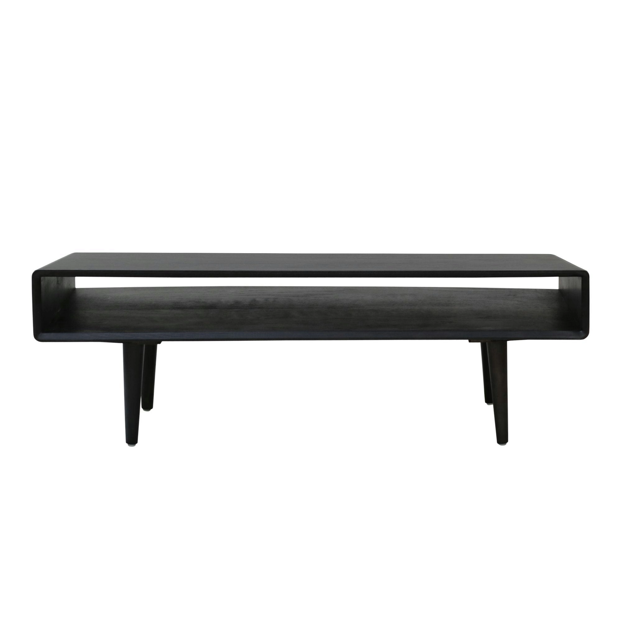 6IXTY Noche Rectangular Wooden Coffee Table 110cm - Black