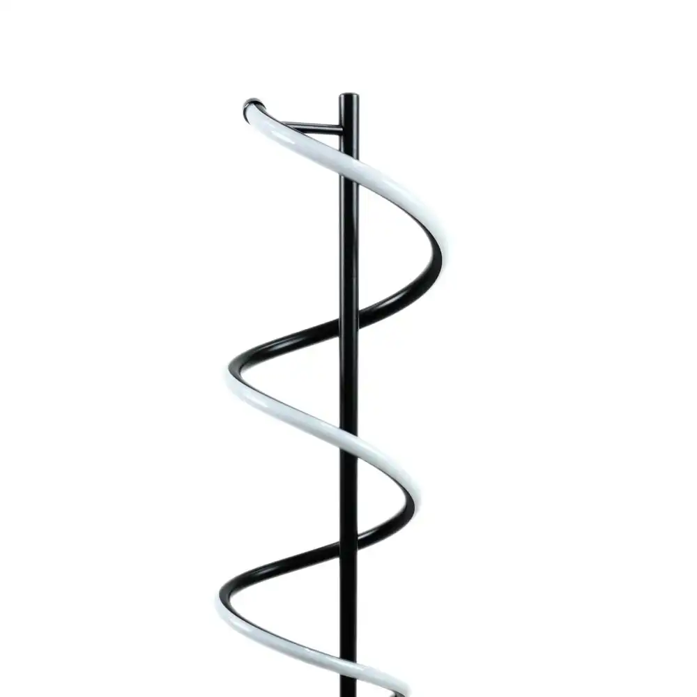 Angelina Modern Curved Spiral LED Floor Reading Lamp Light - Black