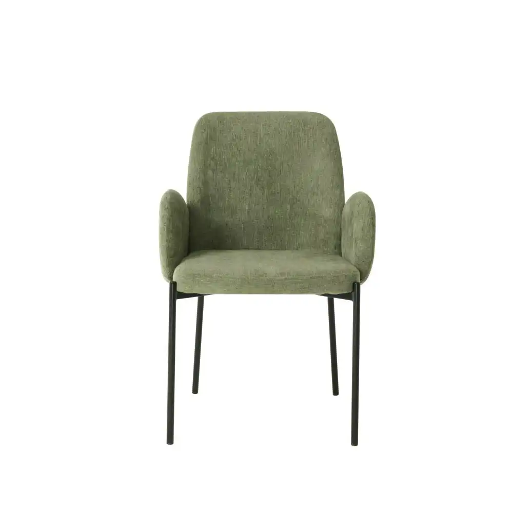 Set Of 2 Riley Knit Fabric Modern Kitchen Dining Chair - Sage