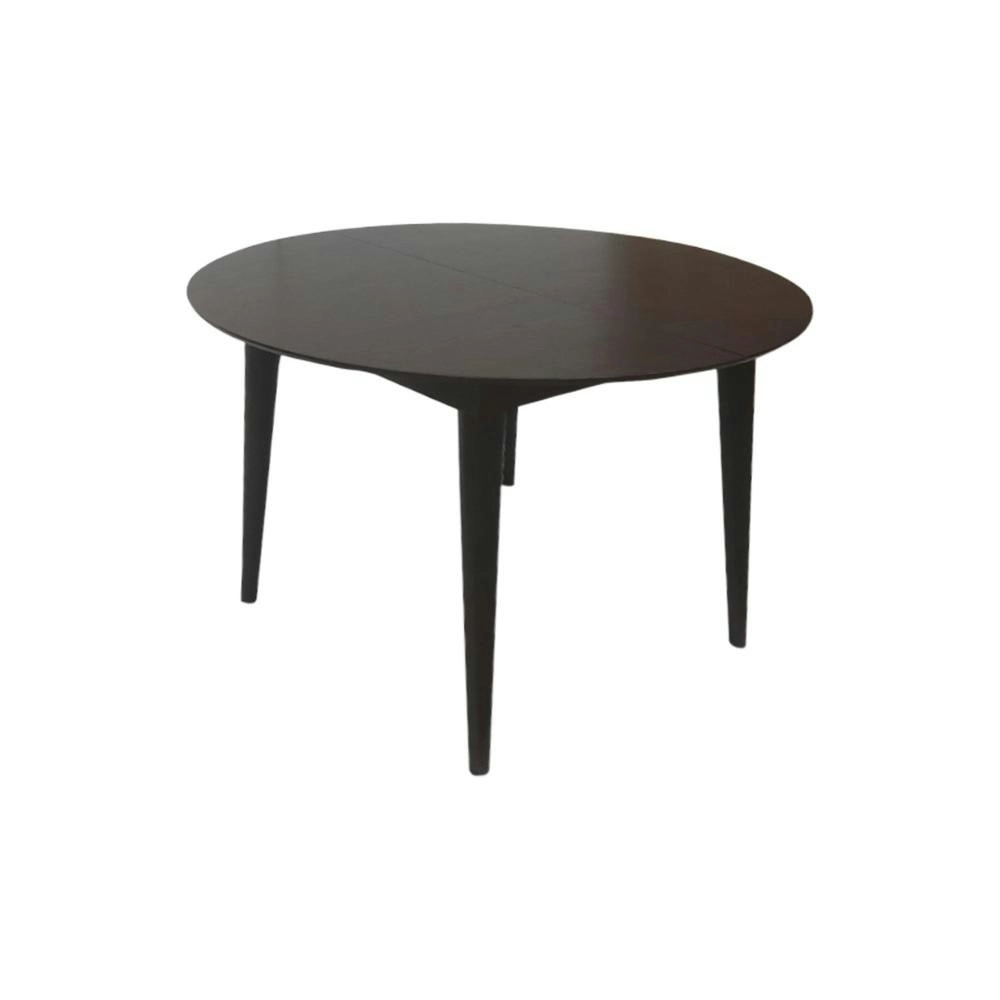 6IXTY Noche Round Oval Wooden Extension Dining Table 110-145cm - Black