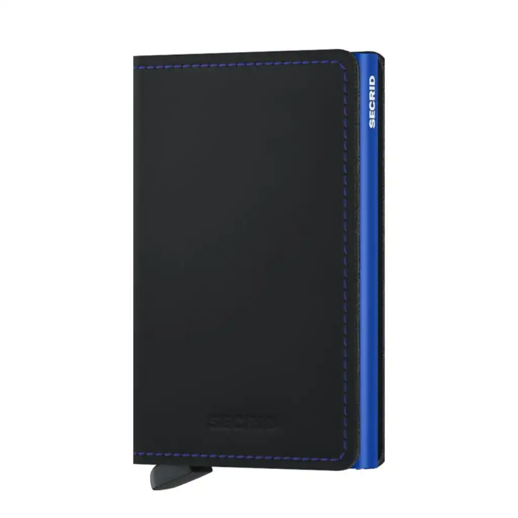 Secrid Slimwallet Matte Black & Blue