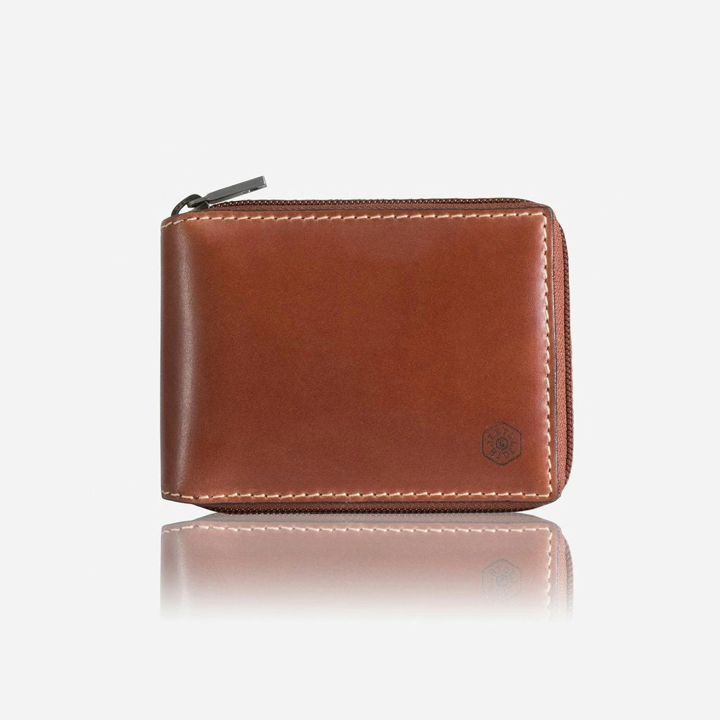 Jekyll & Hide Texas Large Zip Around Wallet With Coin, Clay