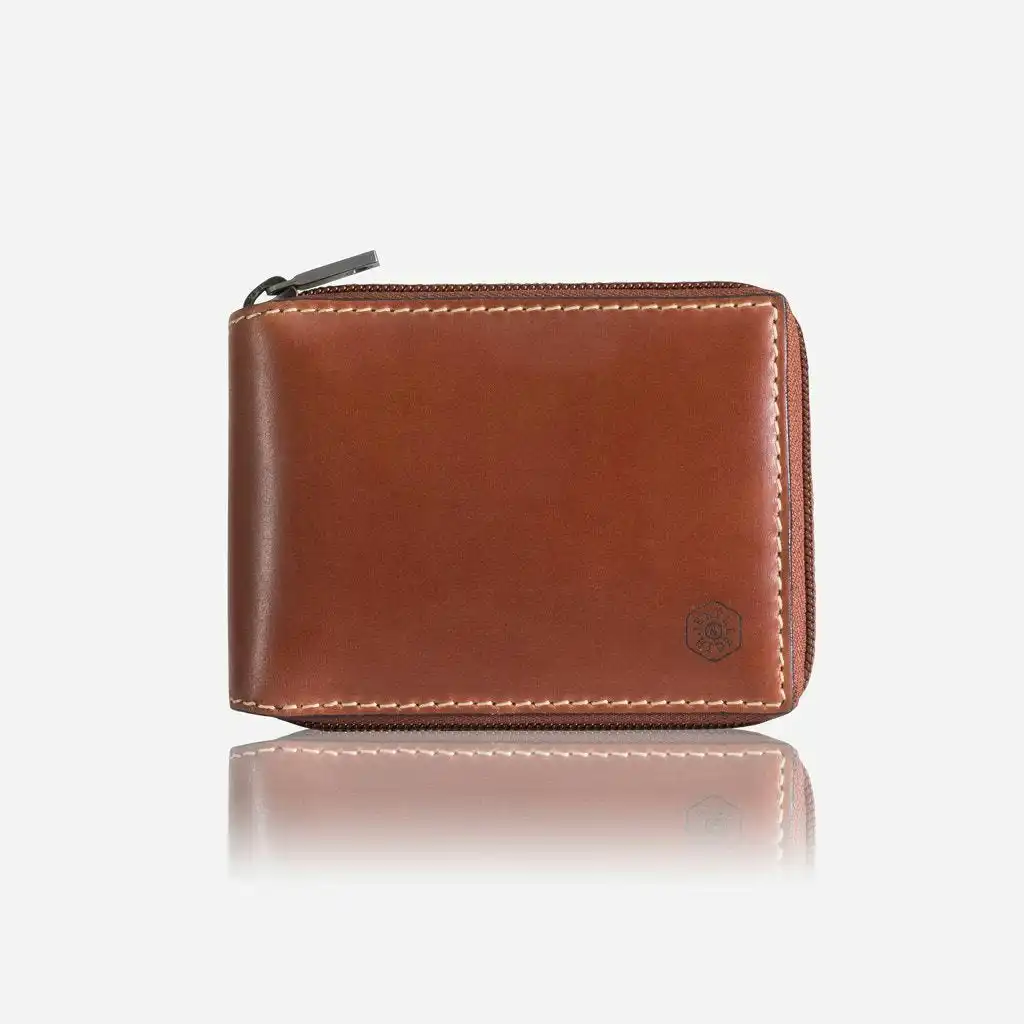 Jekyll & Hide Texas Large Zip Around Wallet With Coin, Clay