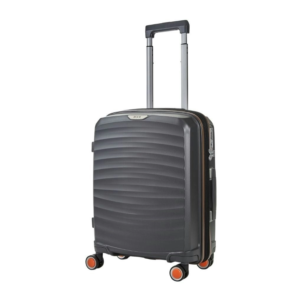 Rock Sunwave 54cm Carry On Hardsided Luggage - Charcoal