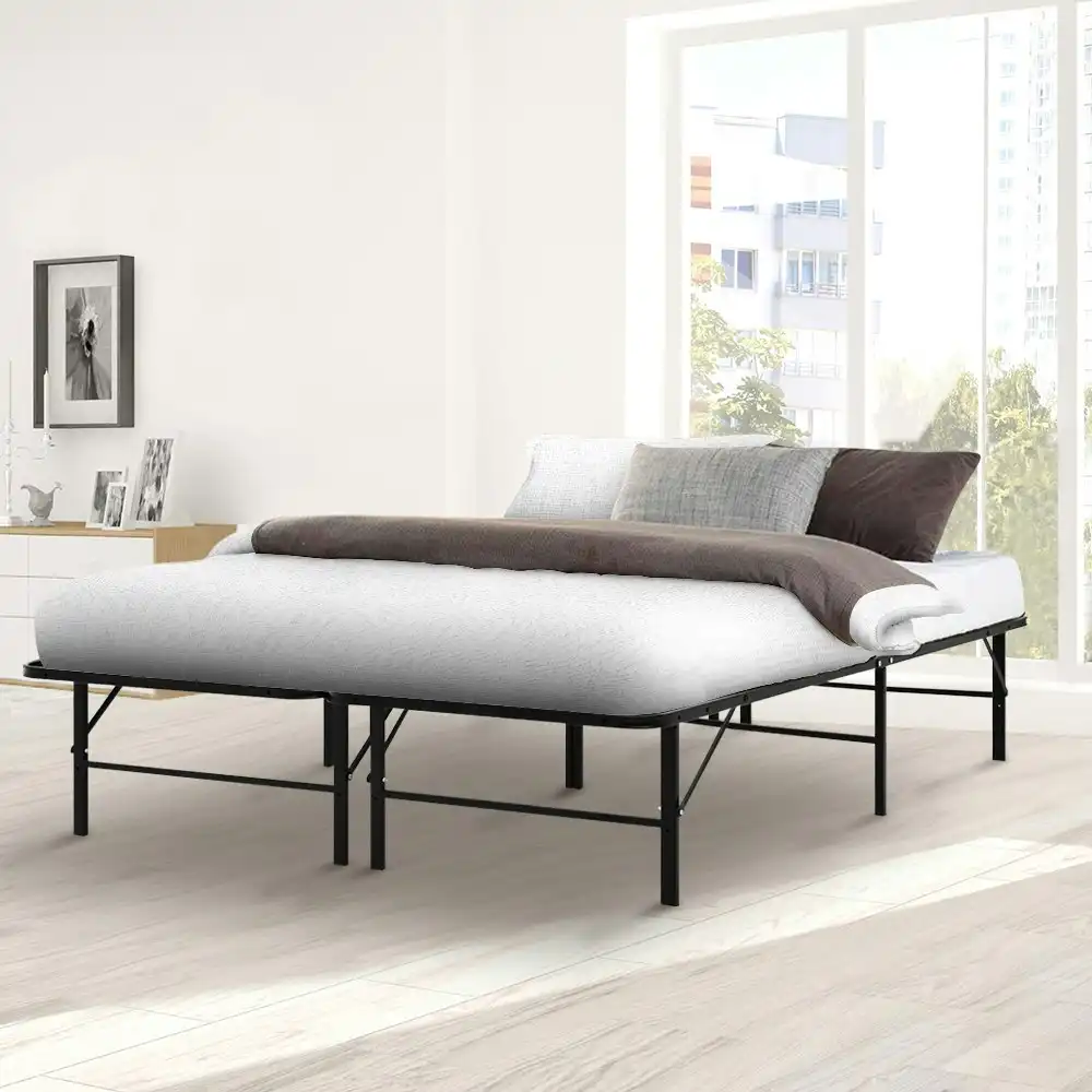 Artiss Folding Bed Frame Metal Base - Double