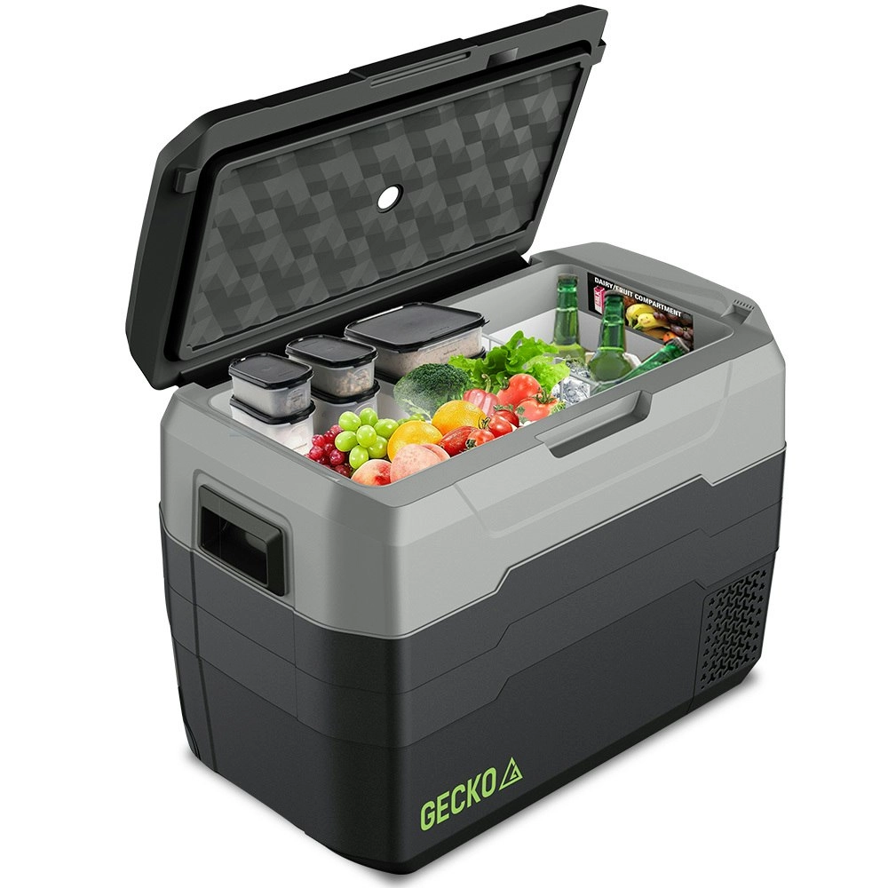 Gecko 40L Portable Fridge Freezer 12V/24V/240V for Camping, Car, Caravan, Boats