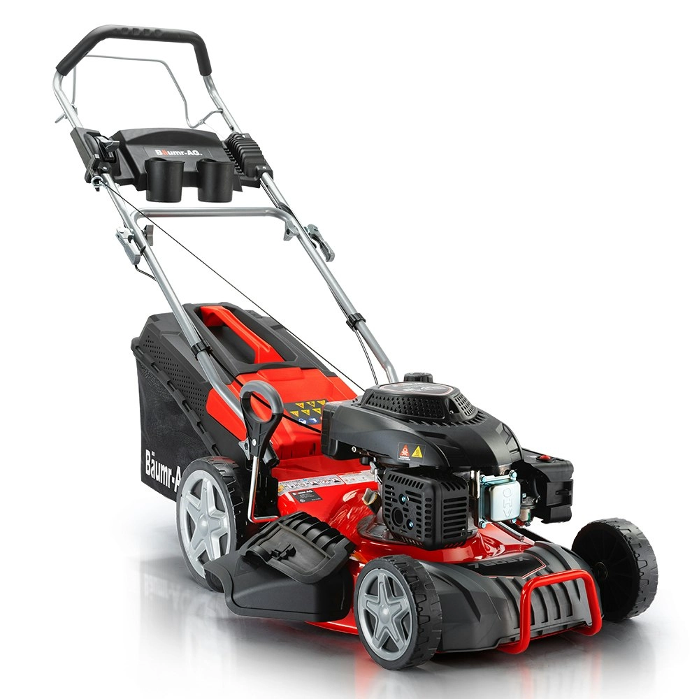 Baumr-AG 220cc Lawn Mower 4-Stroke 18 Inch Petrol Lawnmower 4-in-1 Self-Propelled Push