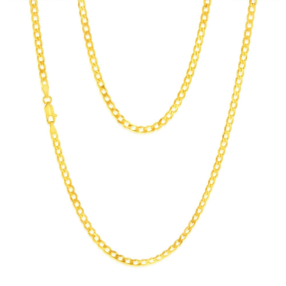 9ct Yellow Gold 50cm Curb Chain 100Gauge