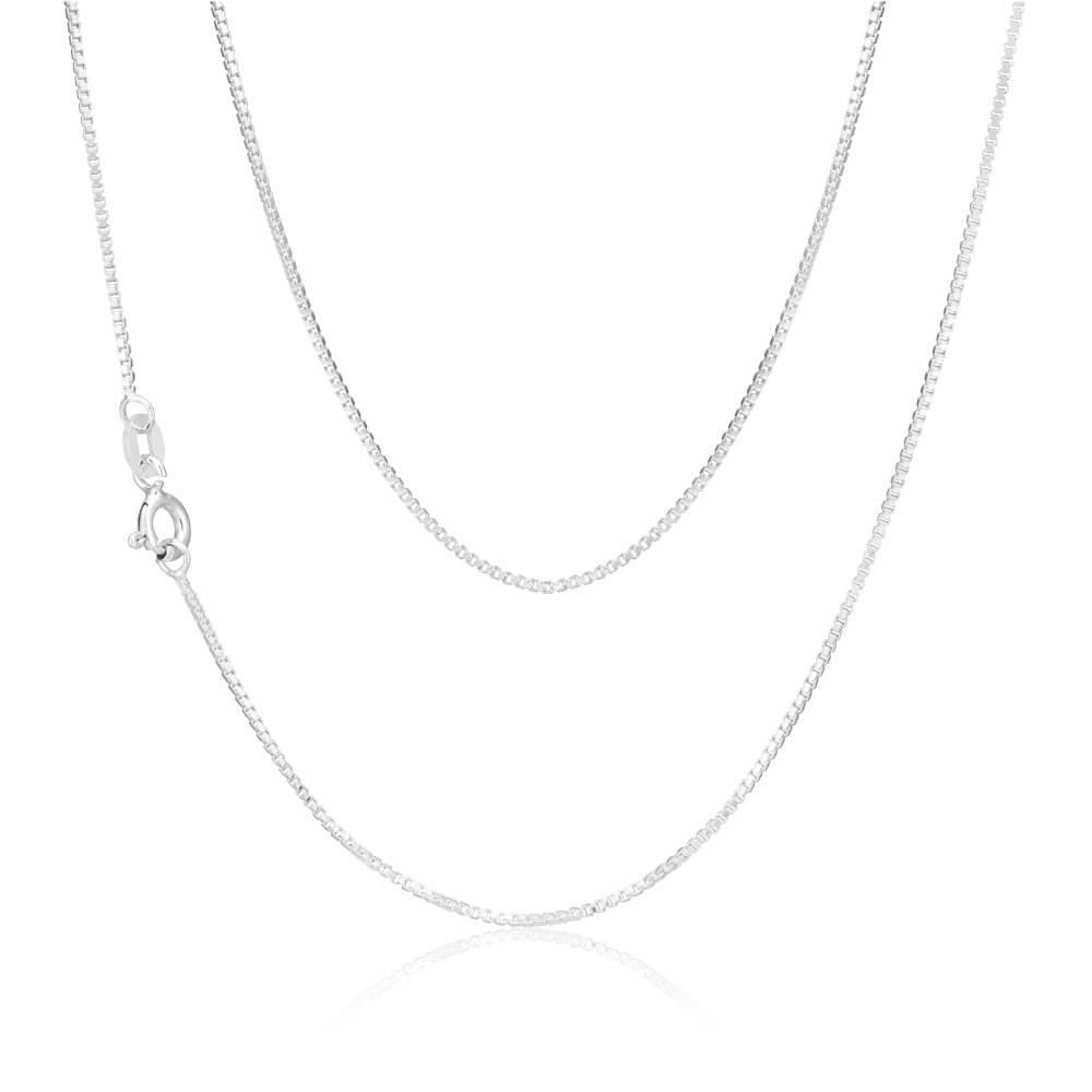 Sterling Silver 90 Gauge 40cm Box Chain