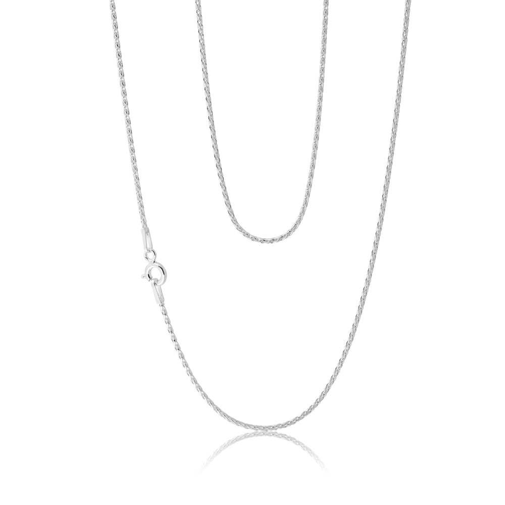 Sterling Silver 45cm Wheat Chain