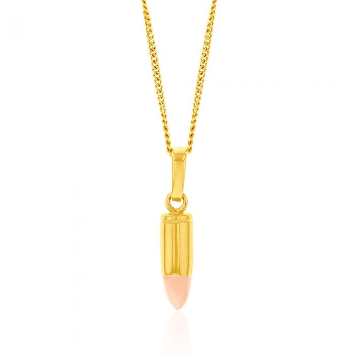 9ct Yellow Gold Single Bullet Pendant