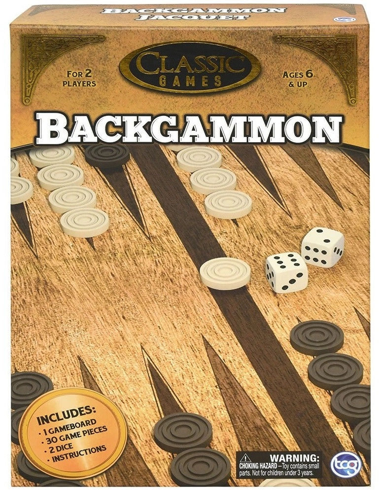 Backgammon Set with Board, 30 Pieces & Dice