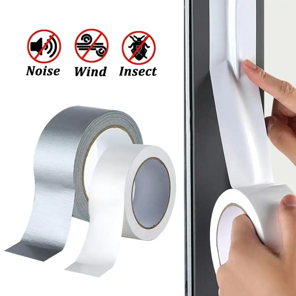 2 Pack Windproof Window Sealing Tape Self Adhesive Seam Sealing Strip Tape