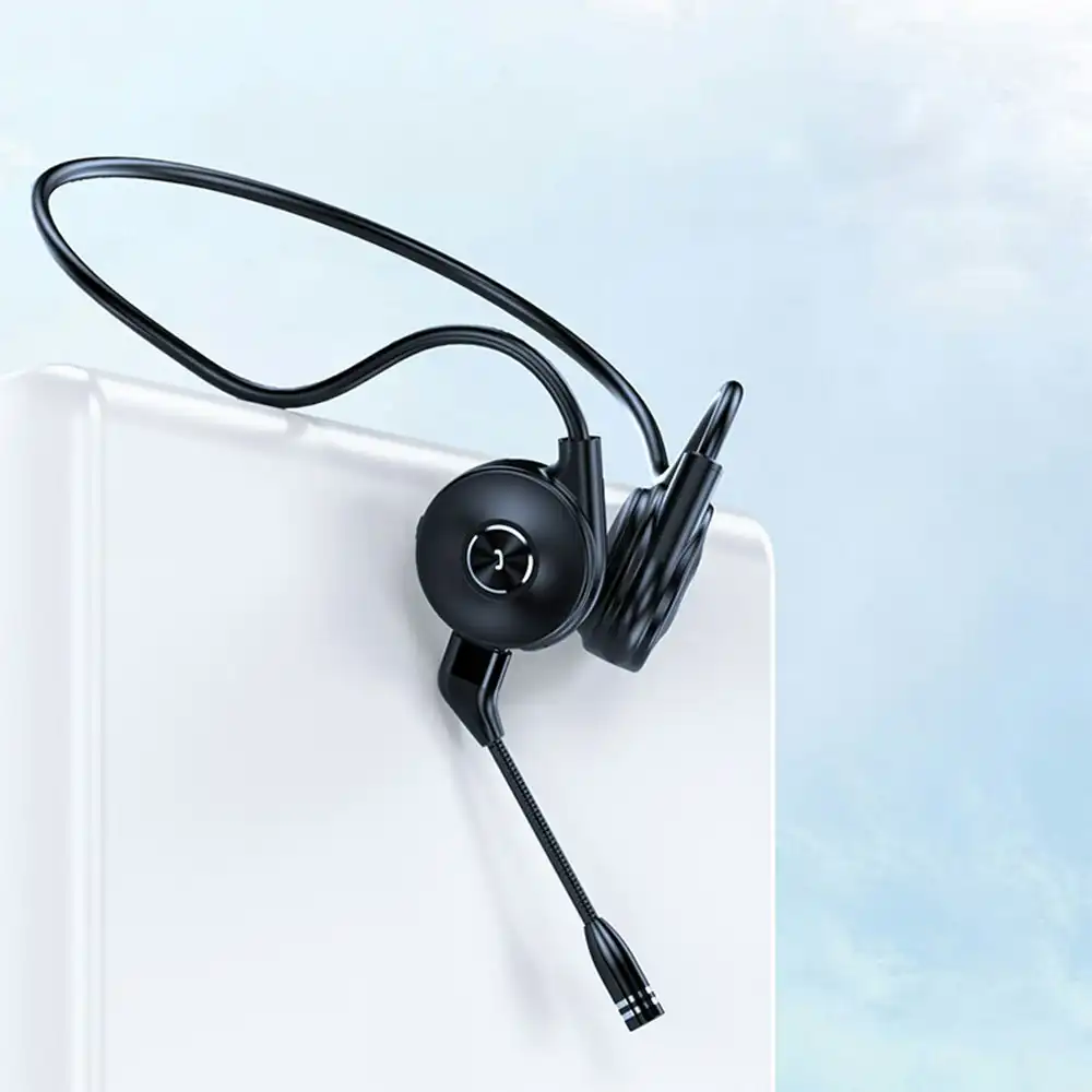 Bone Conduction Bluetooth Headset With Microphone Sport Stereo Headset