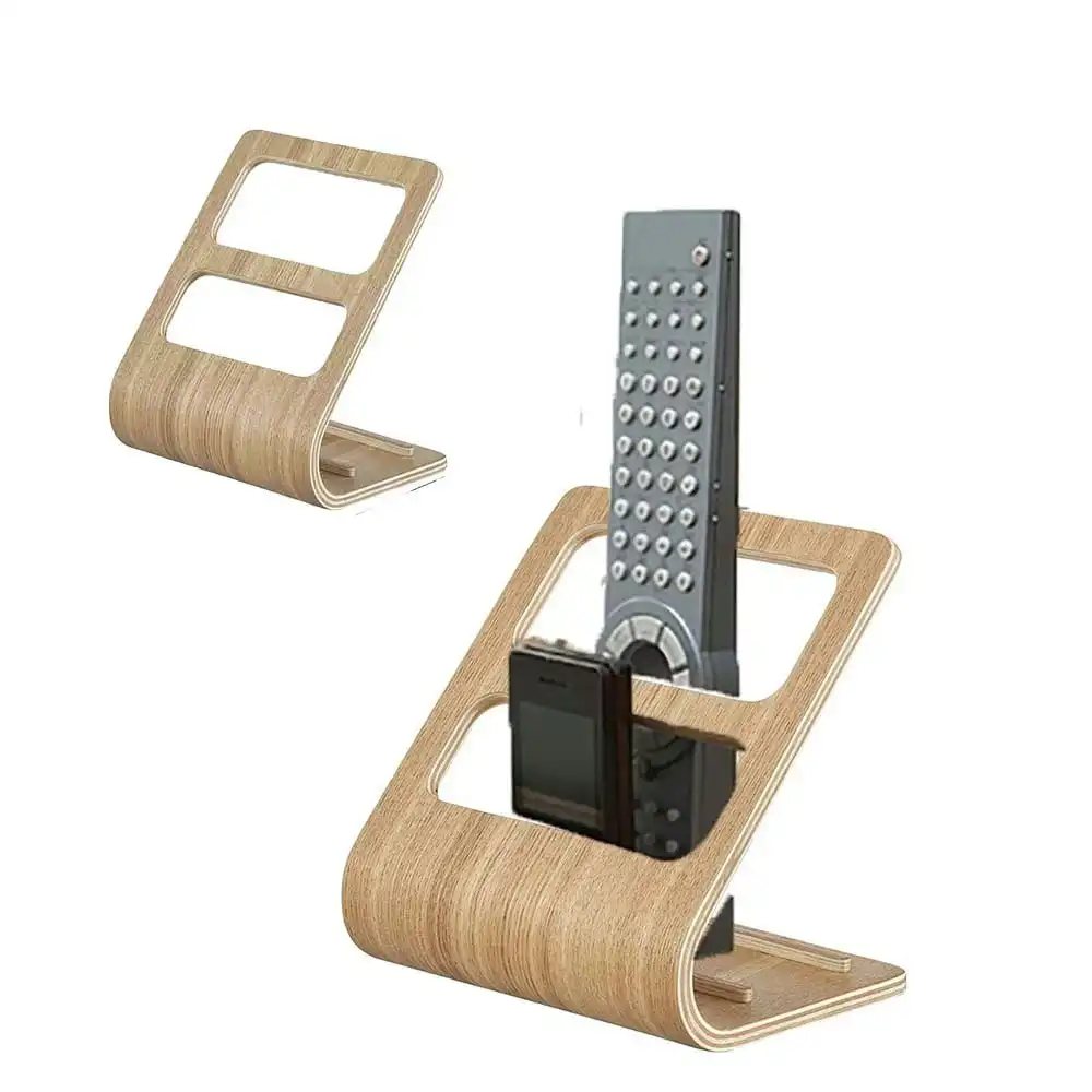 Home Remote Holder Wooden Home Storage Caddy Phone Holder