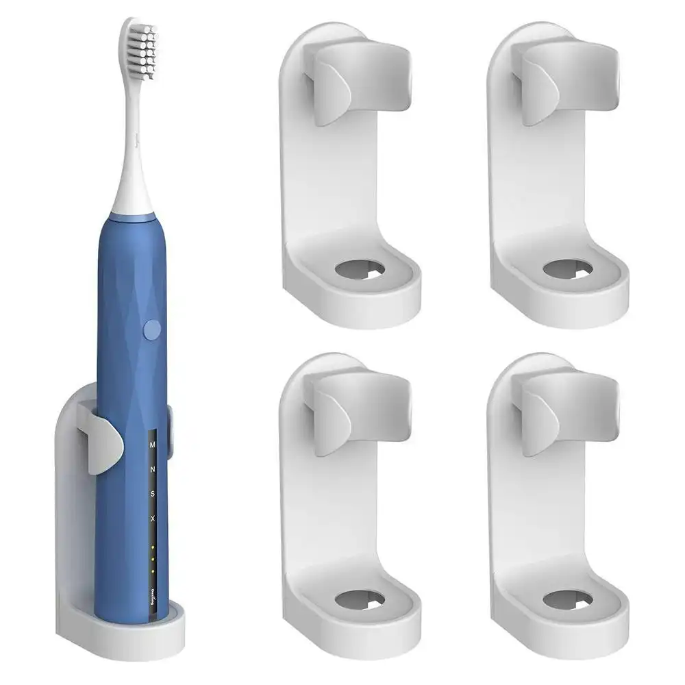 4 pack adhesive wall mounted electric toothbrush holder