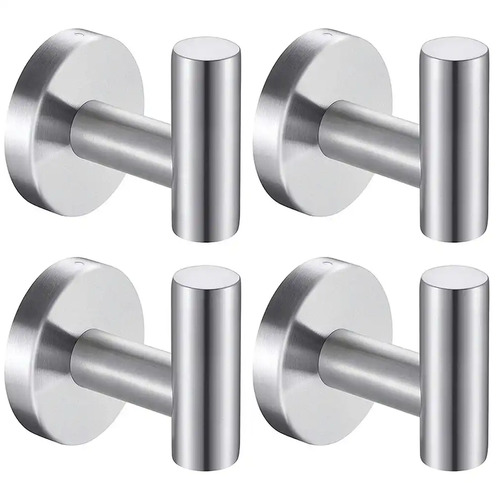 4 Pack Towel Hook Bathroom Coat Robe Hook Stainless Steel Heavy Duty Door Hanger