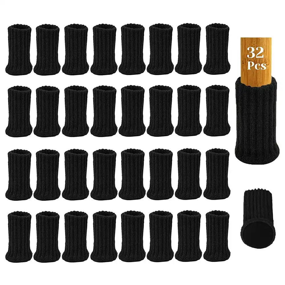 32 pack knitted chair leg socks table leg floor protectors covers