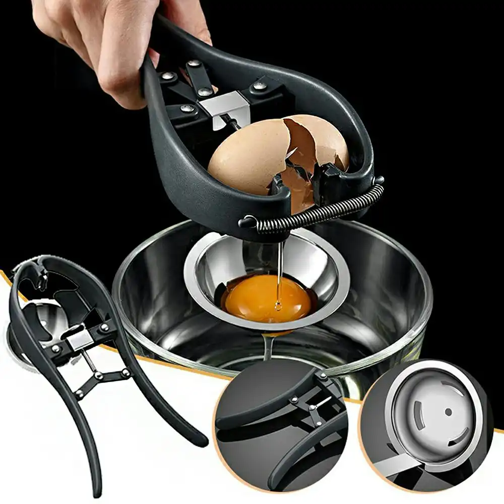 Stainless Steel Egg Opener Egg Shelling Kitchen Egg Yolk Egg White Separator