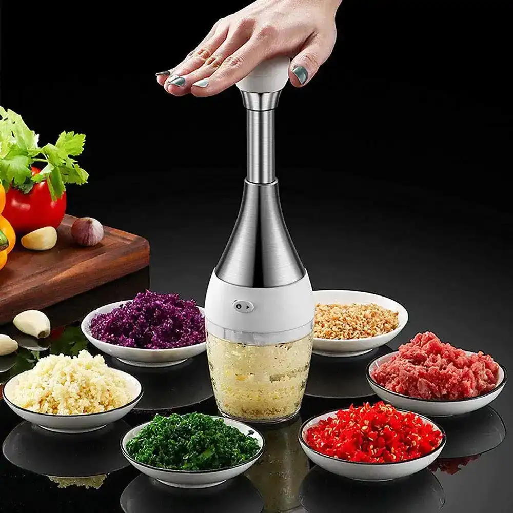 Manual Garlic Chopper Mini Food Chopper Handheld Cutter Mincer Blender