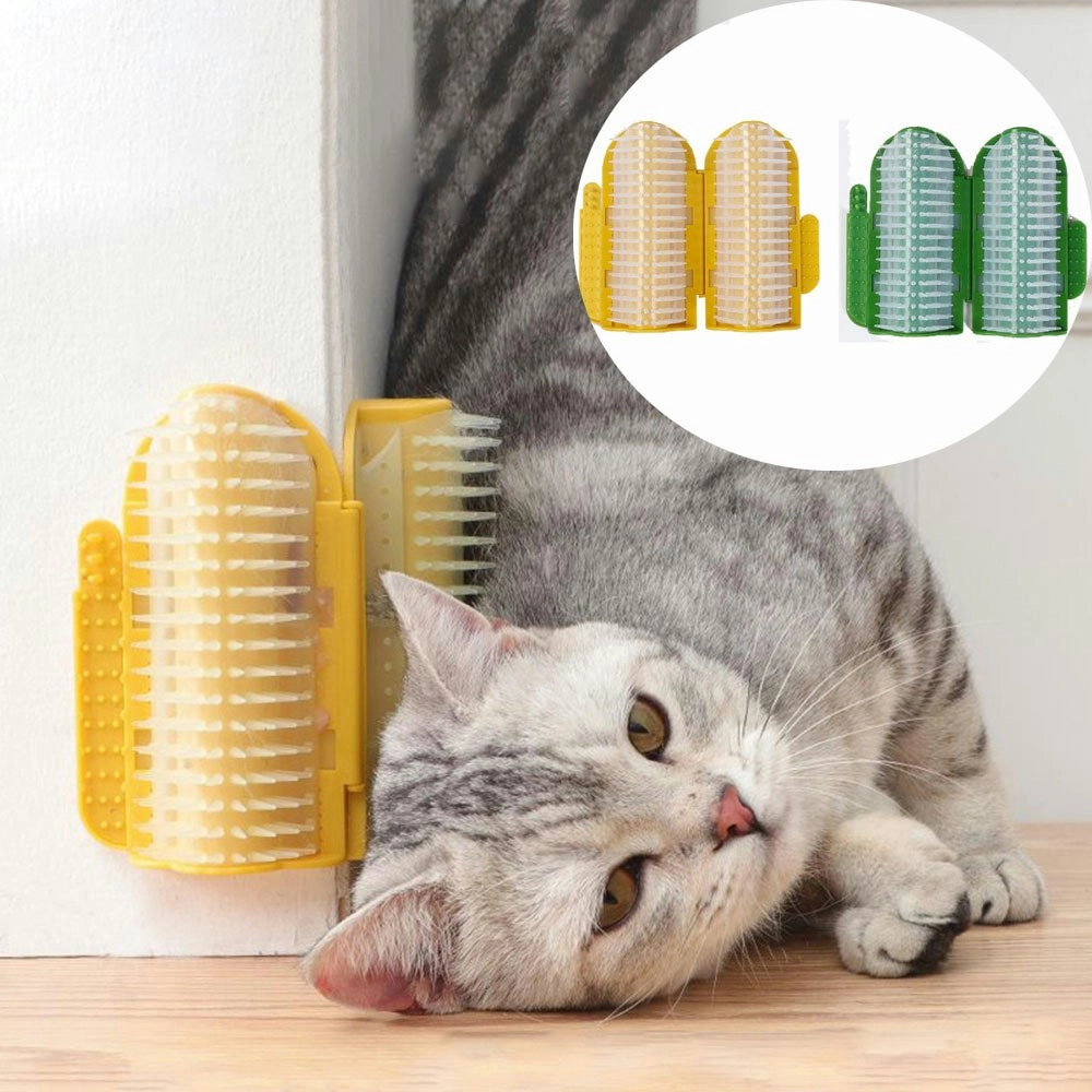 2 Pack Soft Cat Corner Self Groomer Wall Corner Massage Comb Corner Scratcher