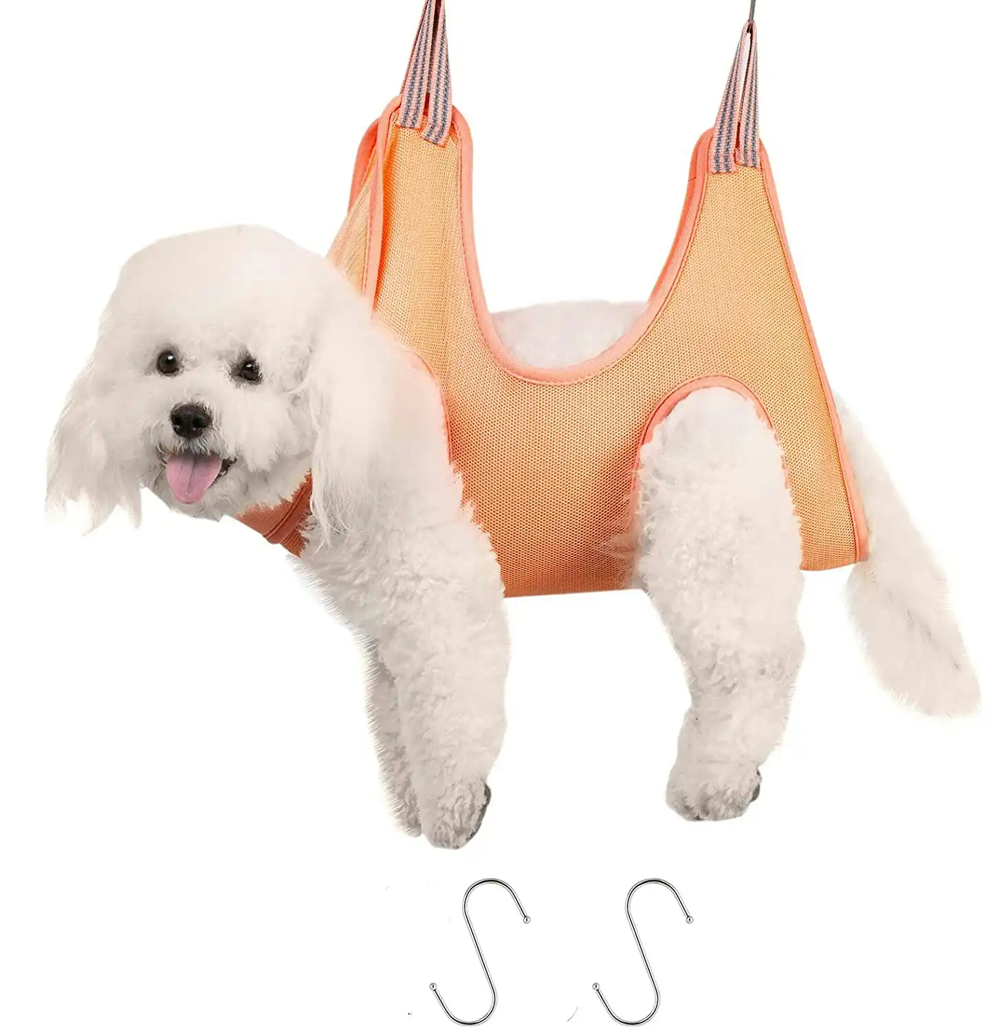 Pet Grooming Hammock Sling Helper Dog Restraint Bag For Nail Trimming-Pink