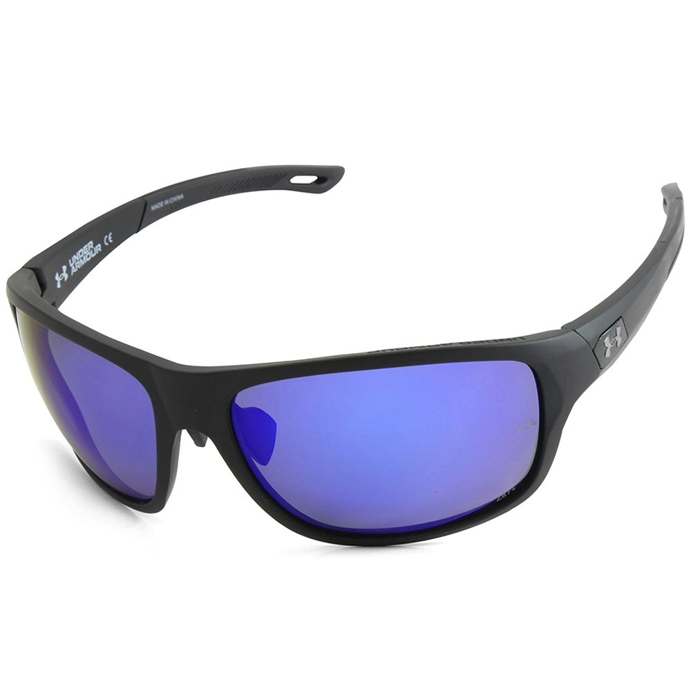 Under Armour Battle Matte Black/Blue Mirror Polarised Sunglasses UA0004S 01T-7N