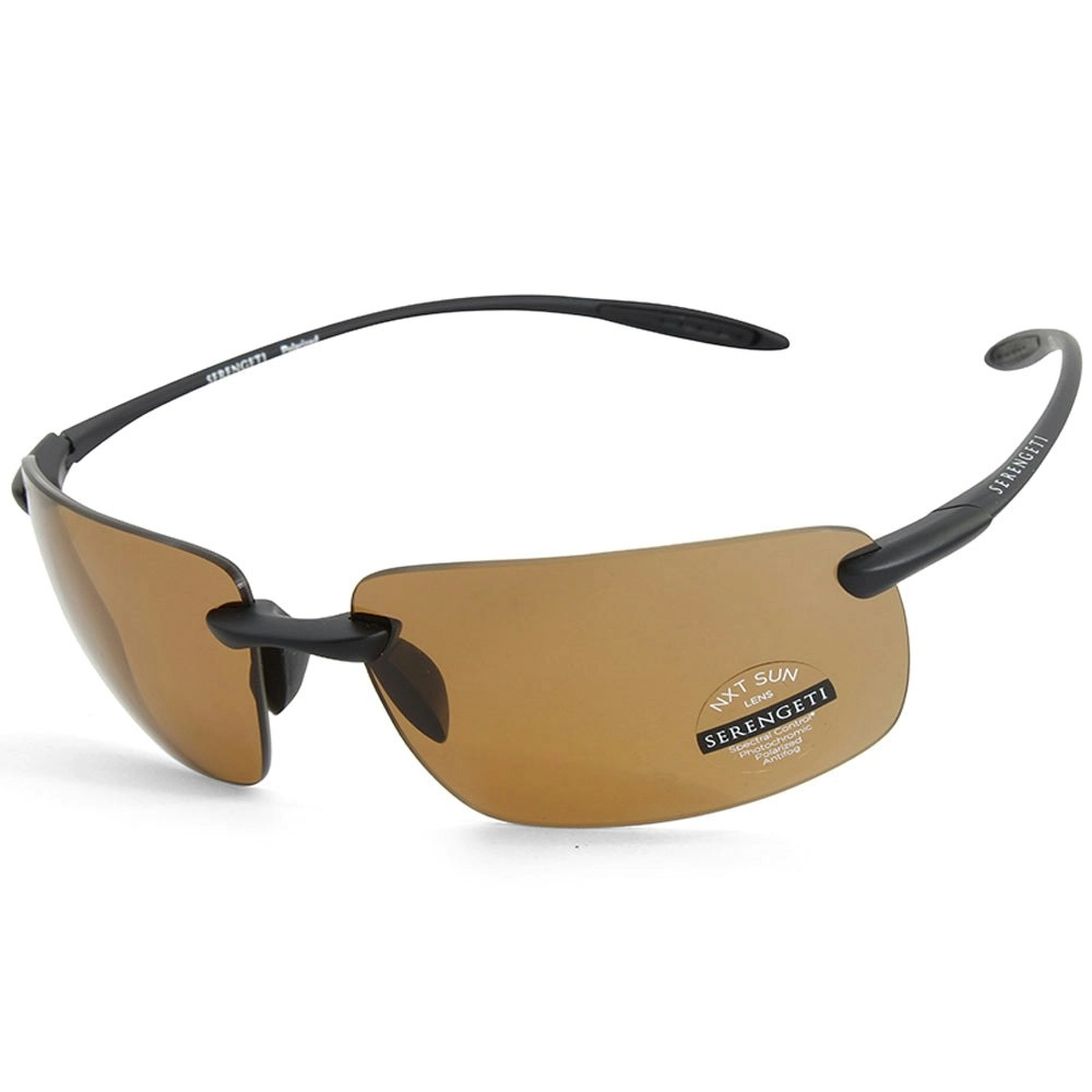 Serengeti Silio Matte Black/Brown Drivers Polarised Unisex Sunglasses 8921