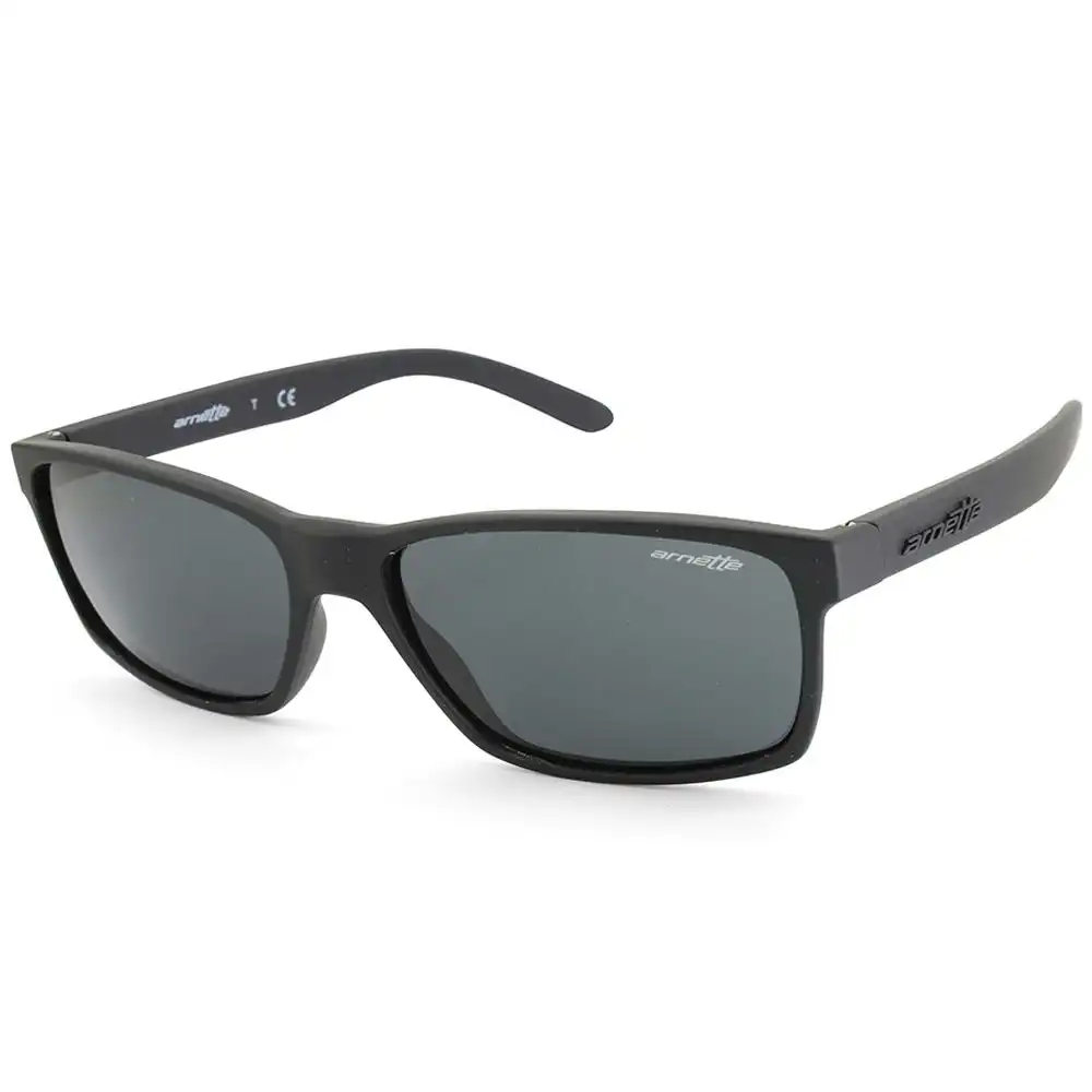 Arnette Slickster Matte Black Rubber/Grey Men's Sunglasses AN4185 447/87