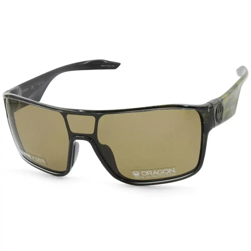 Dragon Tolm LL Shiny Rob Machado Resin/Brown Men's Shield Sunglasses