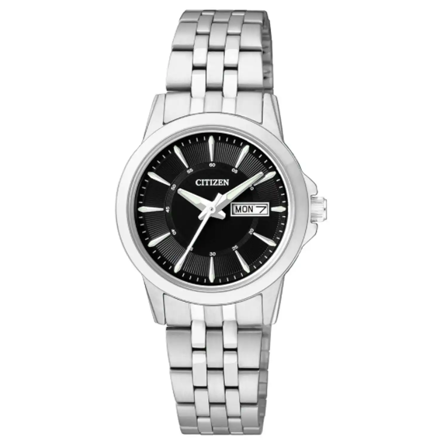 Citizen EQ0601-54E Silver/Black Dial Women's 50m Quartz Analog Dress Watch