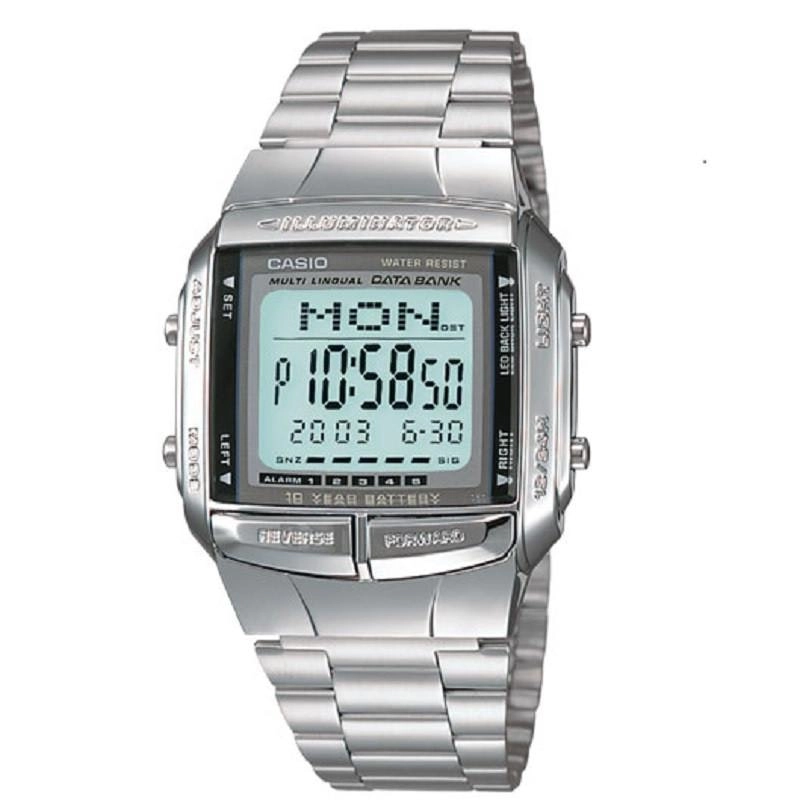 Casio DB-360-1A Silver Databank Series Multilingual Unisex Digital Watch