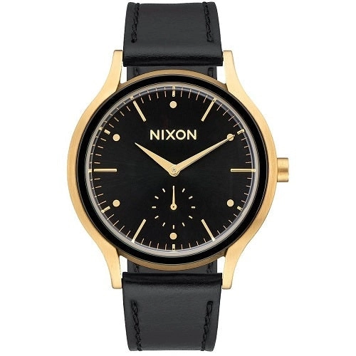 Nixon A995513 Sala Leather Gold Black Dial Stainless Women's Quartz Watch